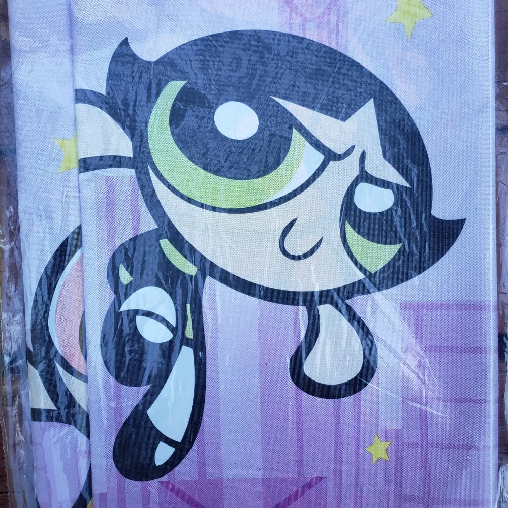 1999 DesignWare THE POWDERPUFF GIRLS Plastic Tablecover 54in x 96in